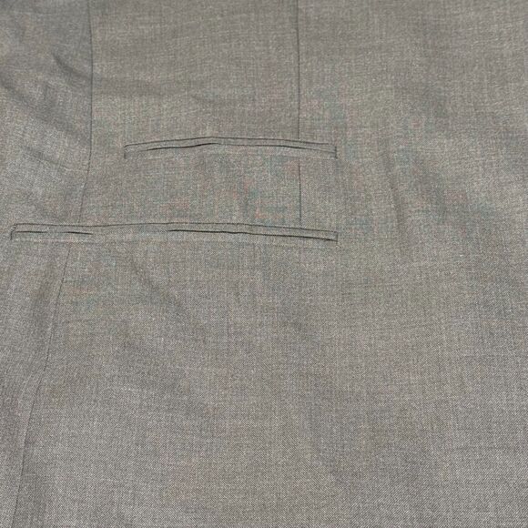 JF J Ferrar Suit Jacket Mens 54X BGLG Gray Sharkskin 2 Button Front Peak Lapel - Picture 4 of 16